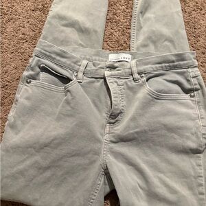 LOFT Women's Straight Leg Jeans in Light Gray